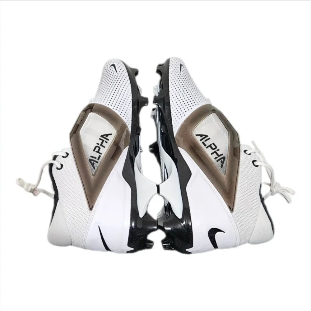 Nike Alpha Menace 4 Pro White Black Football Cleats Men's Size 16 FZ7702-105 New